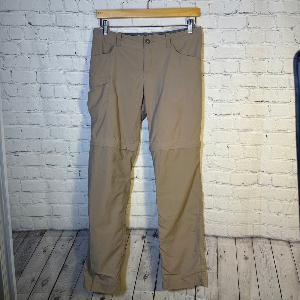 Mountain Hardwear Womens Convertible Hiking Pants Khaki Tan Size 2/32 Nylon